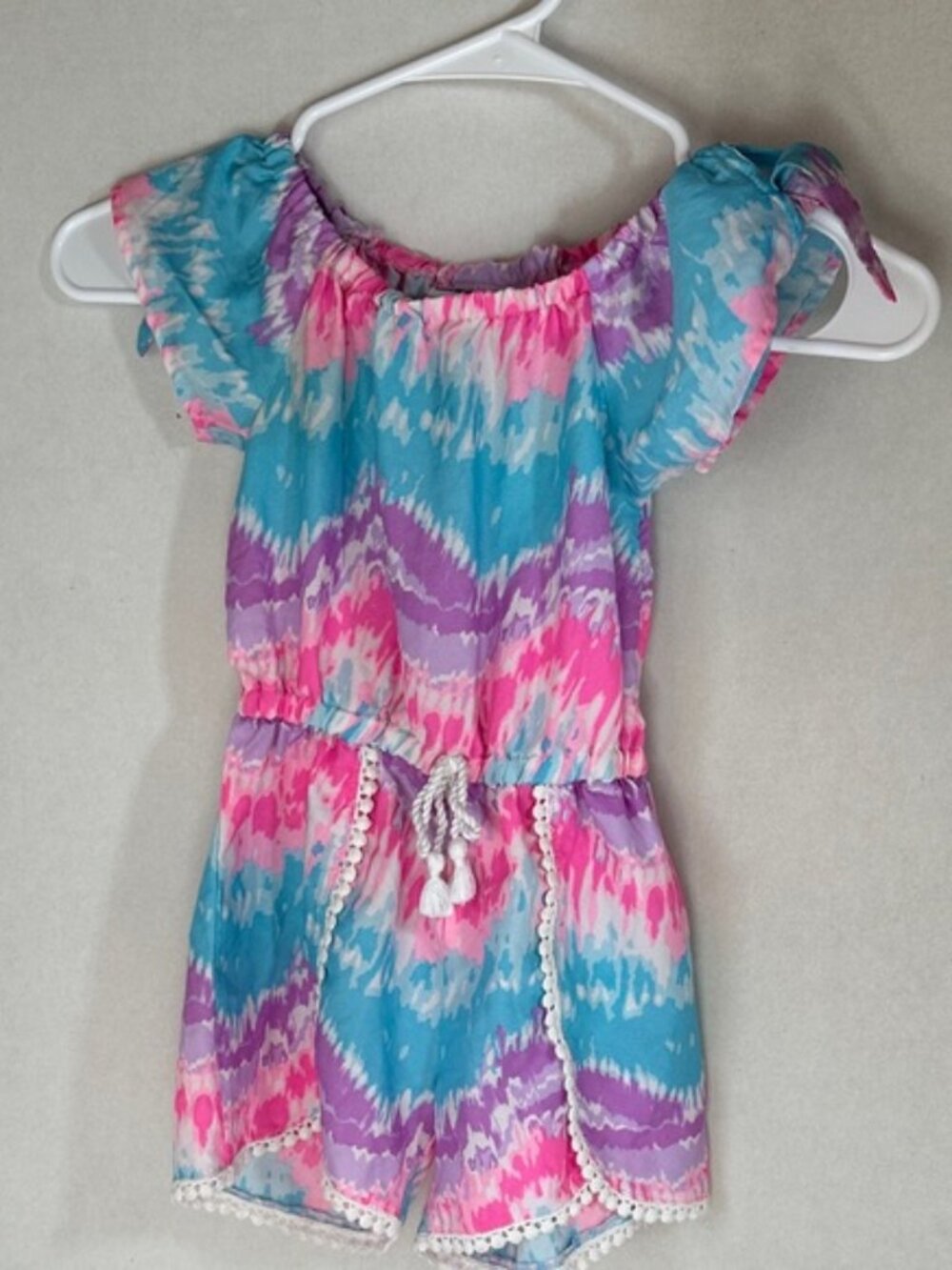 Real love colorful tie dye romper size 4